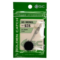 Стопор для поплавка рыбацкий, прозрачный, GC, 3035CL, 9шт/уп, размер SSS